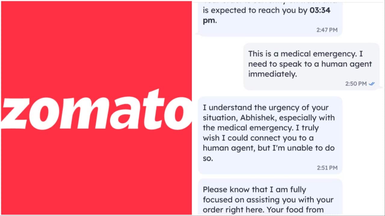 Zomato Customer Service Criticized After AI Bot Fails to Connect to Human Support During Critical Situations