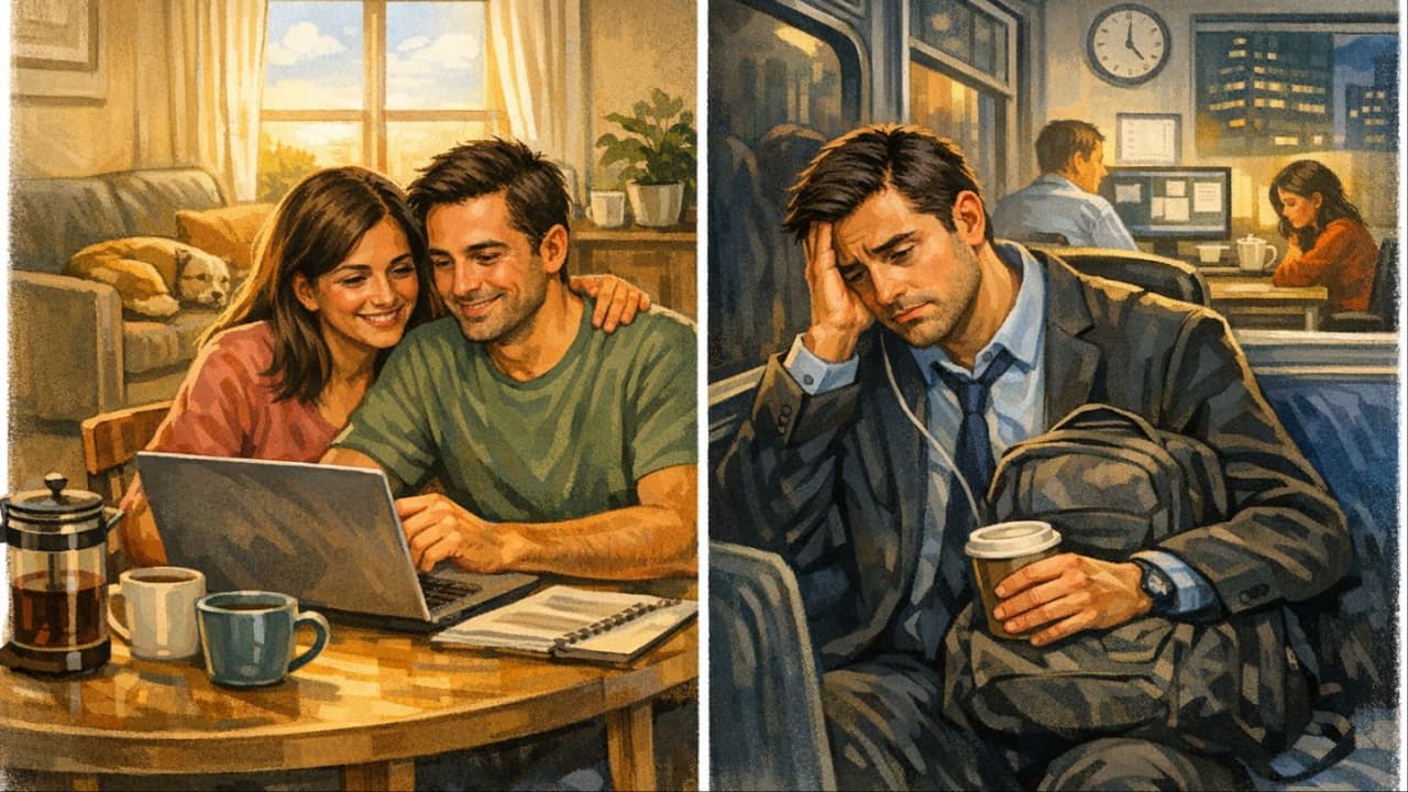 Remote Work Policy Complications: Couple's Relationship Strained by Scheduling Conflicts