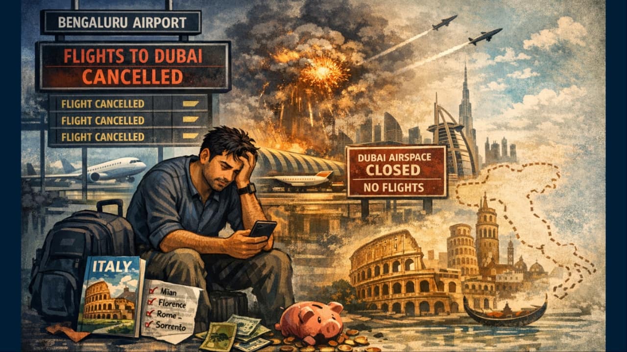 Indian Tech Employee Stranded in Bengaluru After Dubai Airspace Closure Results in Canceled Vacation