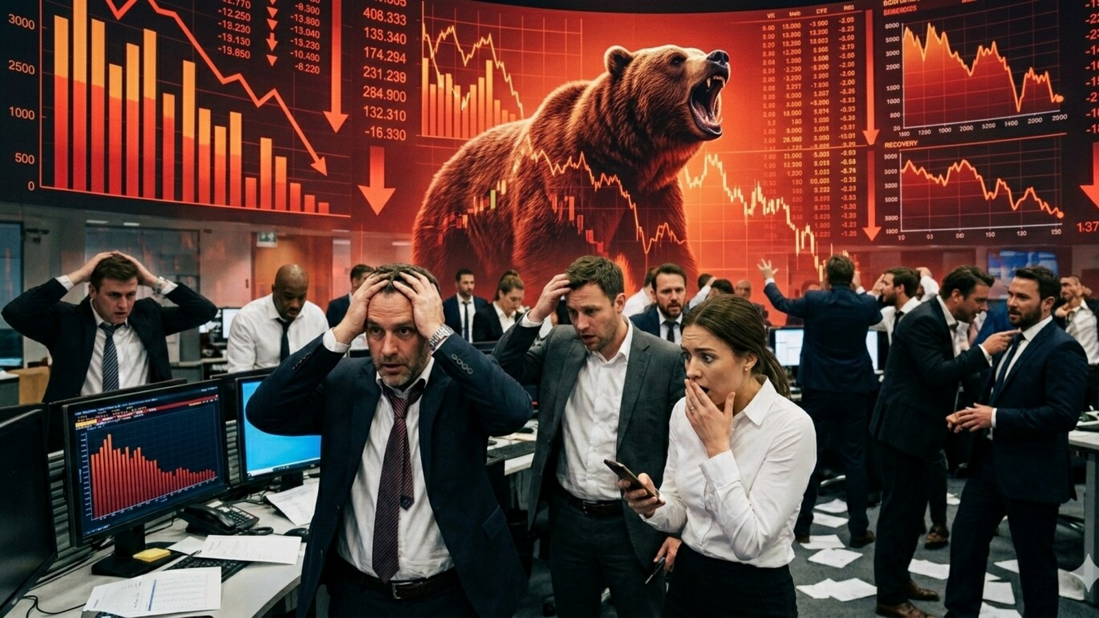 Indian Stock Market Sees Sharp Decline of 1,700 Points, Resulting in ₹9 Lakh Crore in Investor Losses