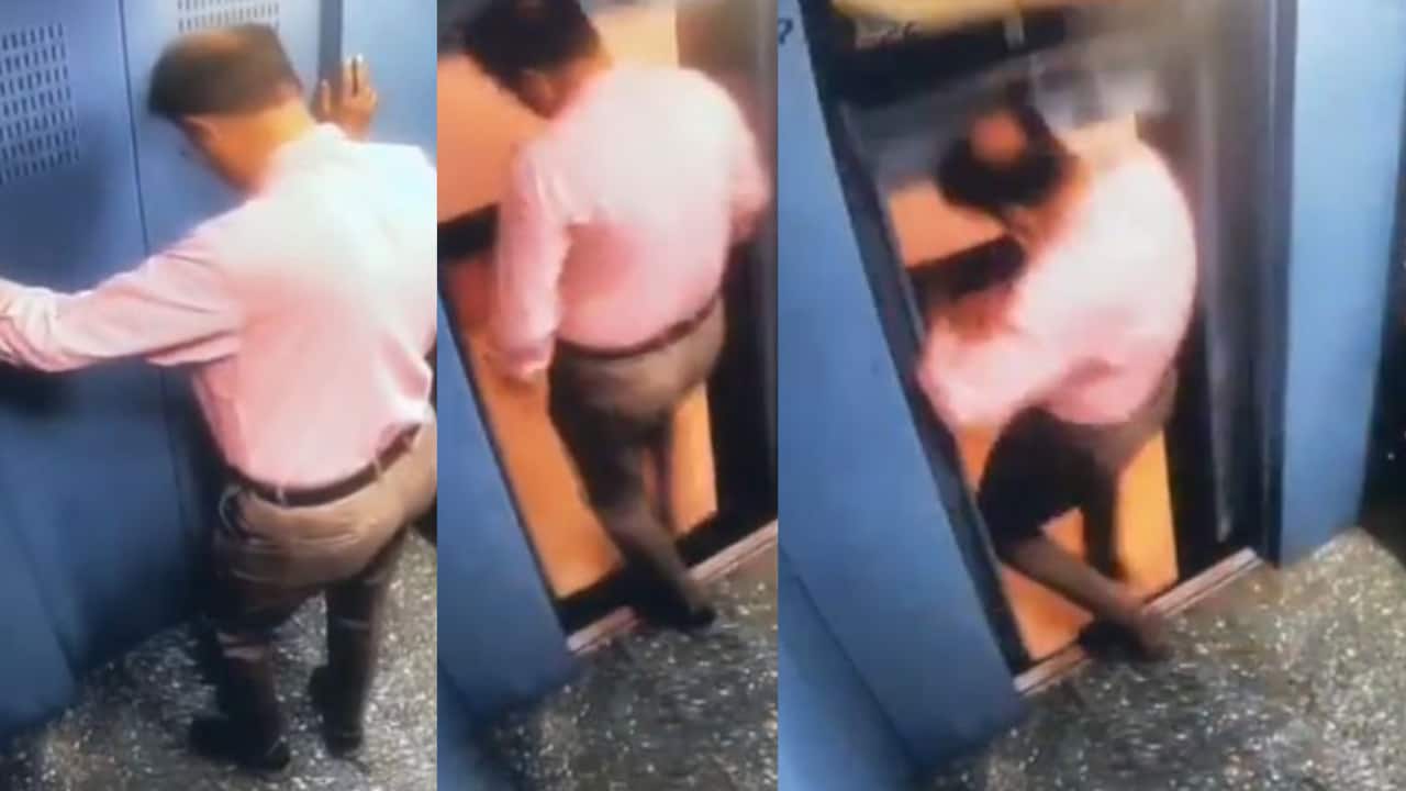 Elevator Malfunction in Gujarat: Dramatic CCTV Footage Captures Narrow Escape