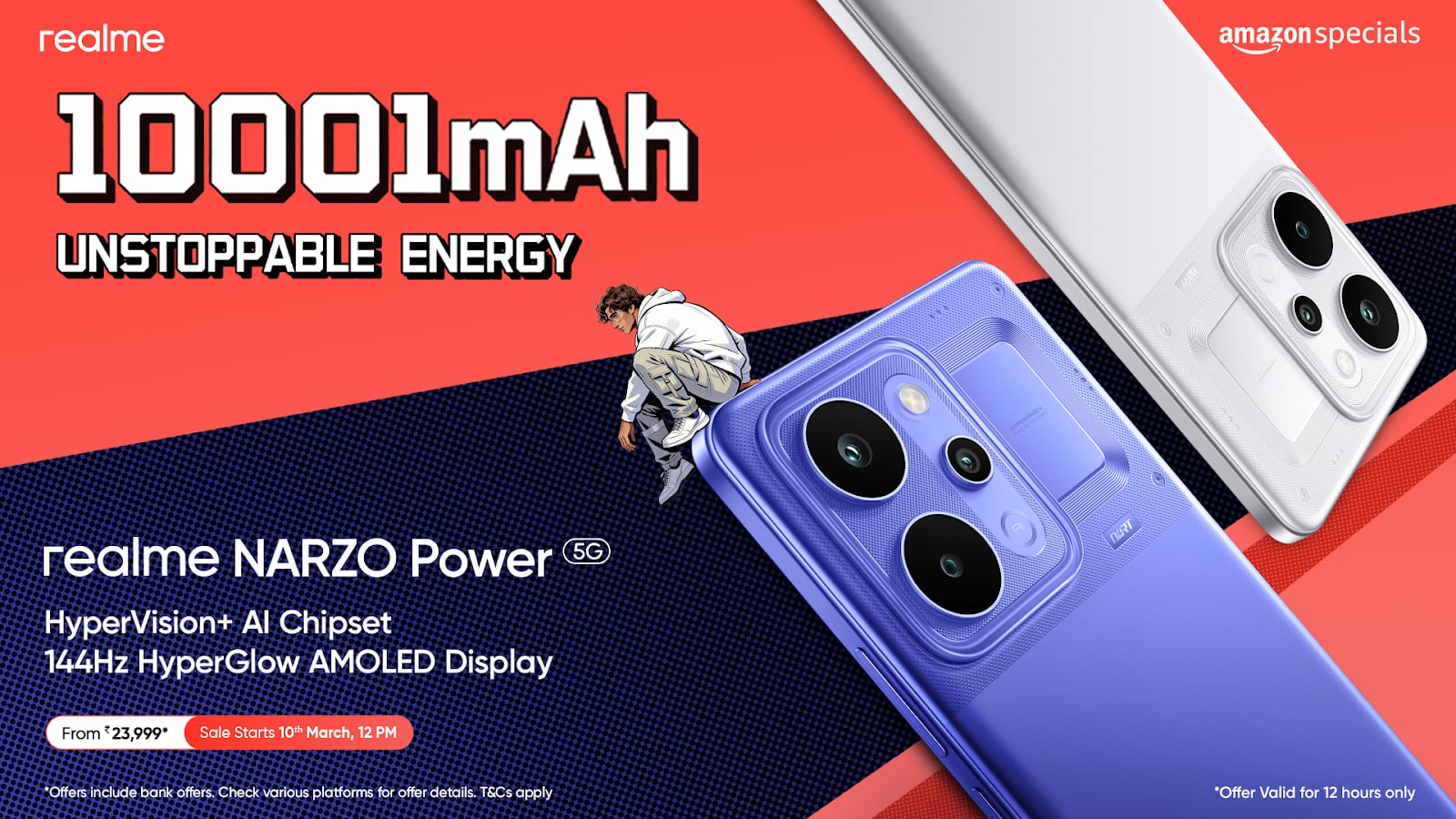 Realme Introduces Narzo Power 5G in India with Large 10,001mAh Battery, Priced from Rs 23,999