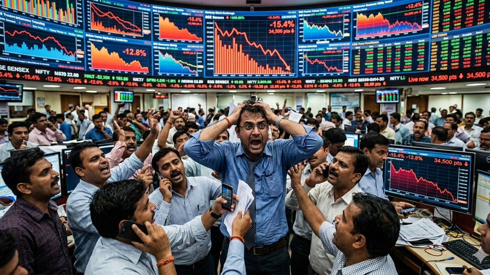 Sensex Plunges 2,200 Points, Wiping Out ₹12 Lakh Crore in Investor Wealth: Key Market Crash Factors Analyzed