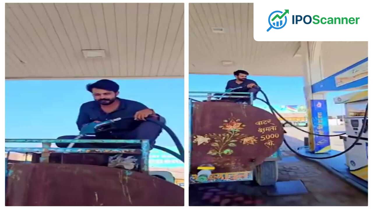 Confusion Over Petrol Filling in Water Tanker Amid Rumors of Shortage