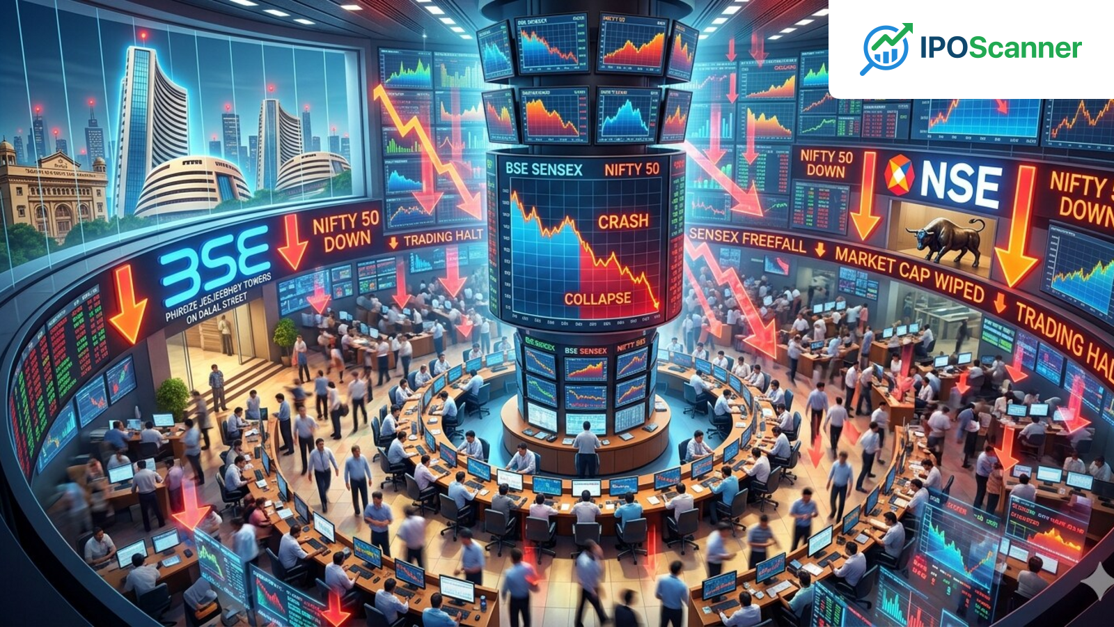 Stock Market Plunge: Sensex Drops 1,500 Points, Wiping Out ₹8 Lakh Crore in Investor Value