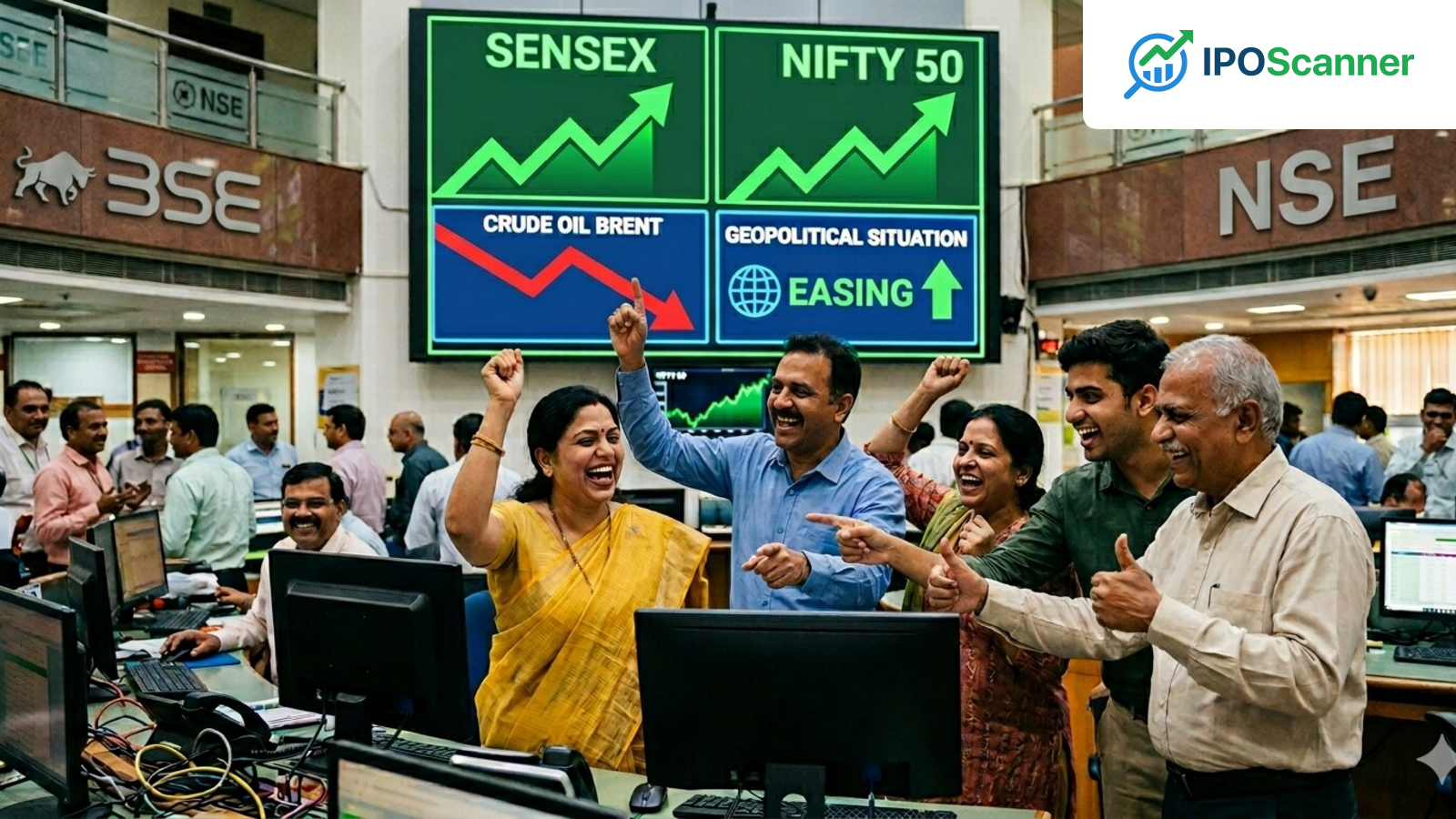 Stock Market Sees Significant Gain: Sensex Jumps 700 Points, Investors Reap ₹6 Lakh Crore Rewards