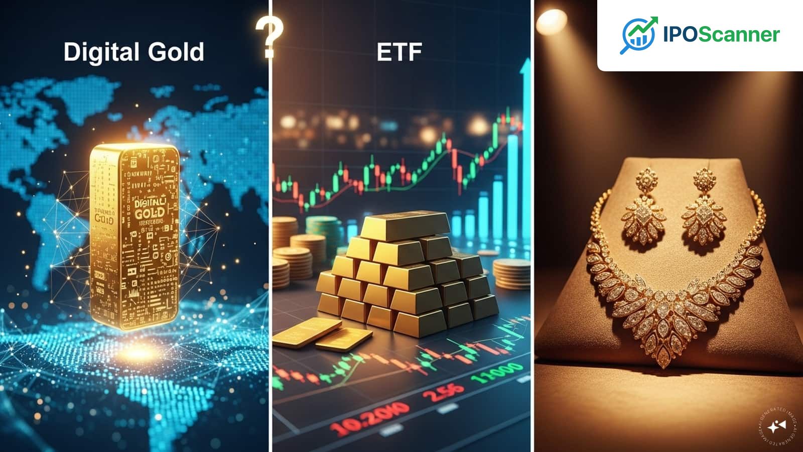 Evaluating the Pros and Cons of Investing in Digital Gold, Gold ETFs, and Physical Jewelry