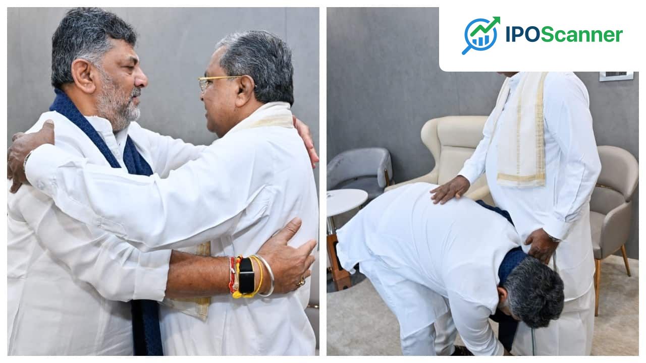 Shivakumar Displays Public Affection Toward Siddaramaiah Amid Ongoing Power Struggle in Karnataka